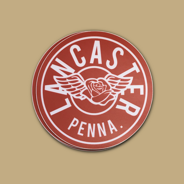 Flying Red Rose Sticker