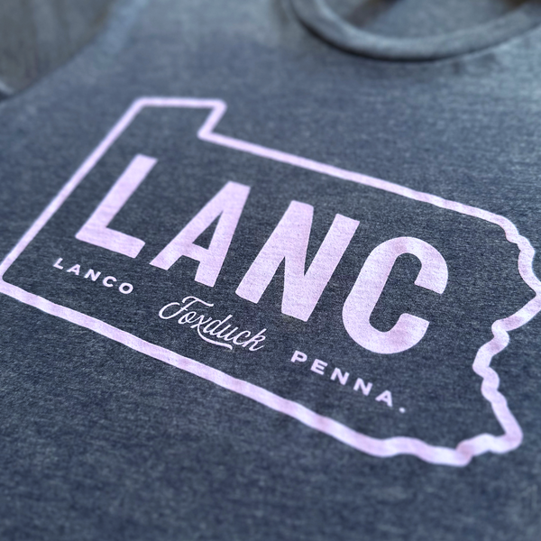 Lancaster Pennsylvania State T-Shirt - Heather Pacific Blue
