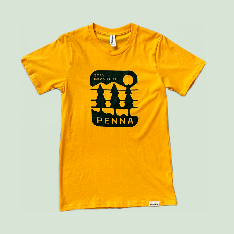 Stay Beautiful Pennsylvania T-shirt - Yellow